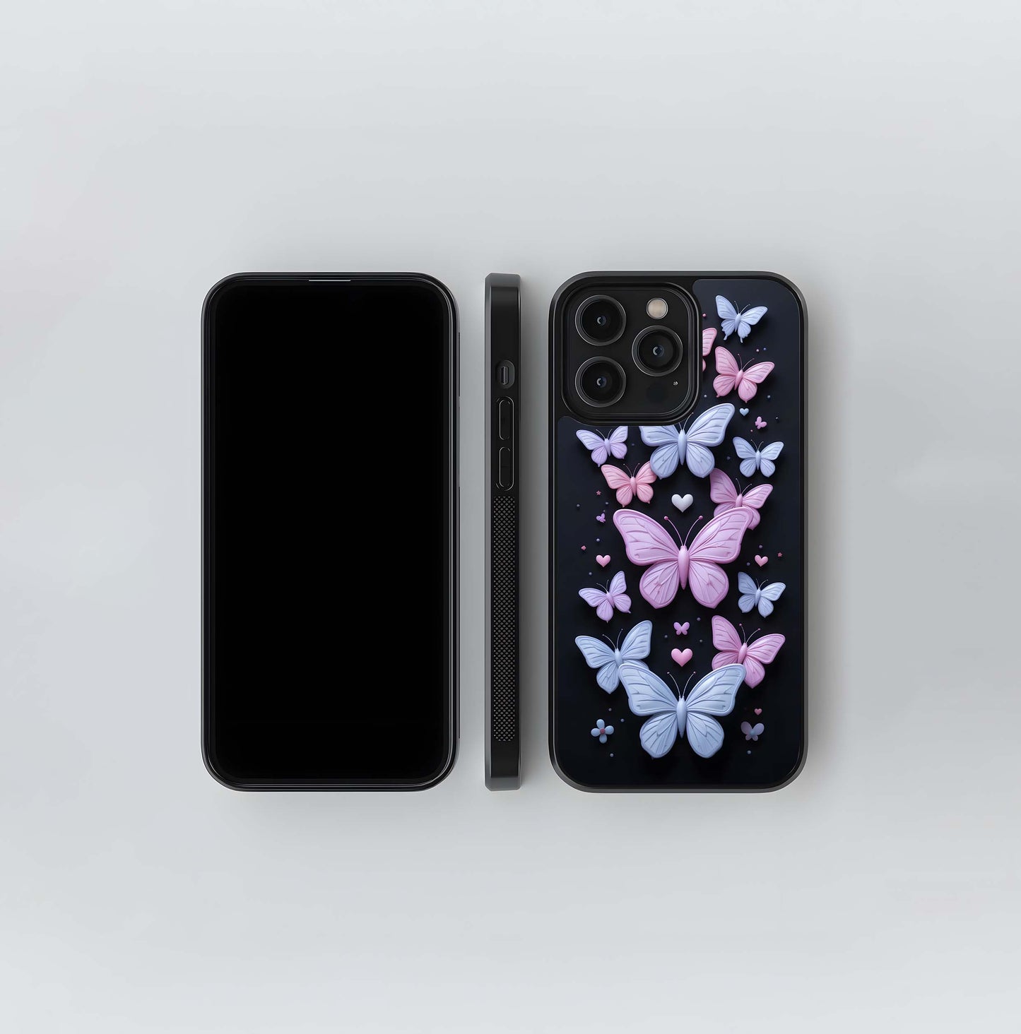 Chalk Dust Butterflies Glass Case