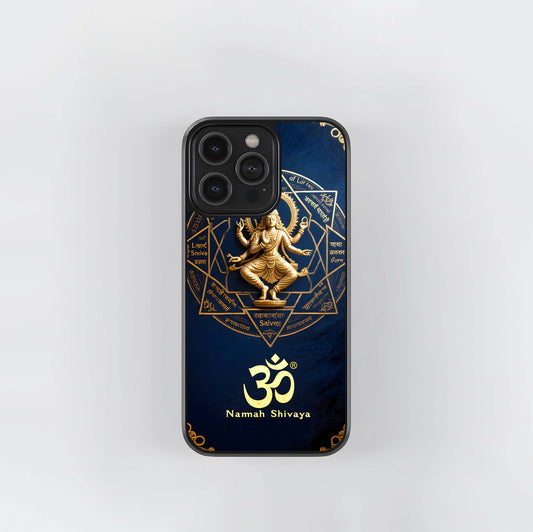 Golden Nataraja Yantra Glass Case