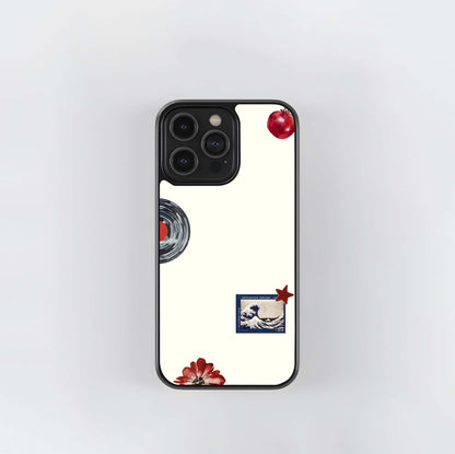 Classic Red Gingham Checks Glass Case