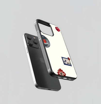 Classic Red Gingham Checks Glass Case