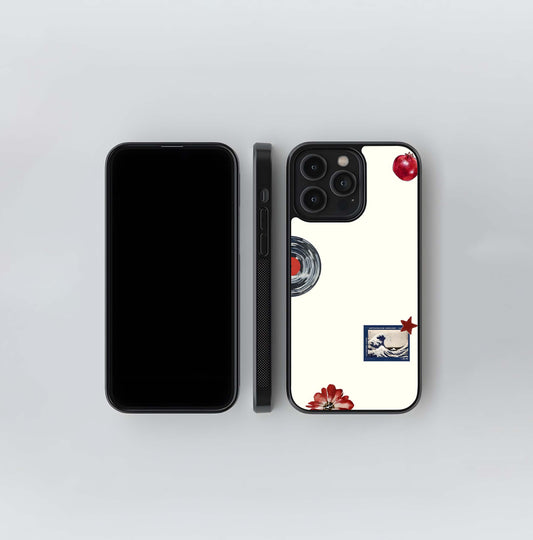 Classic Red Gingham Checks Glass Case