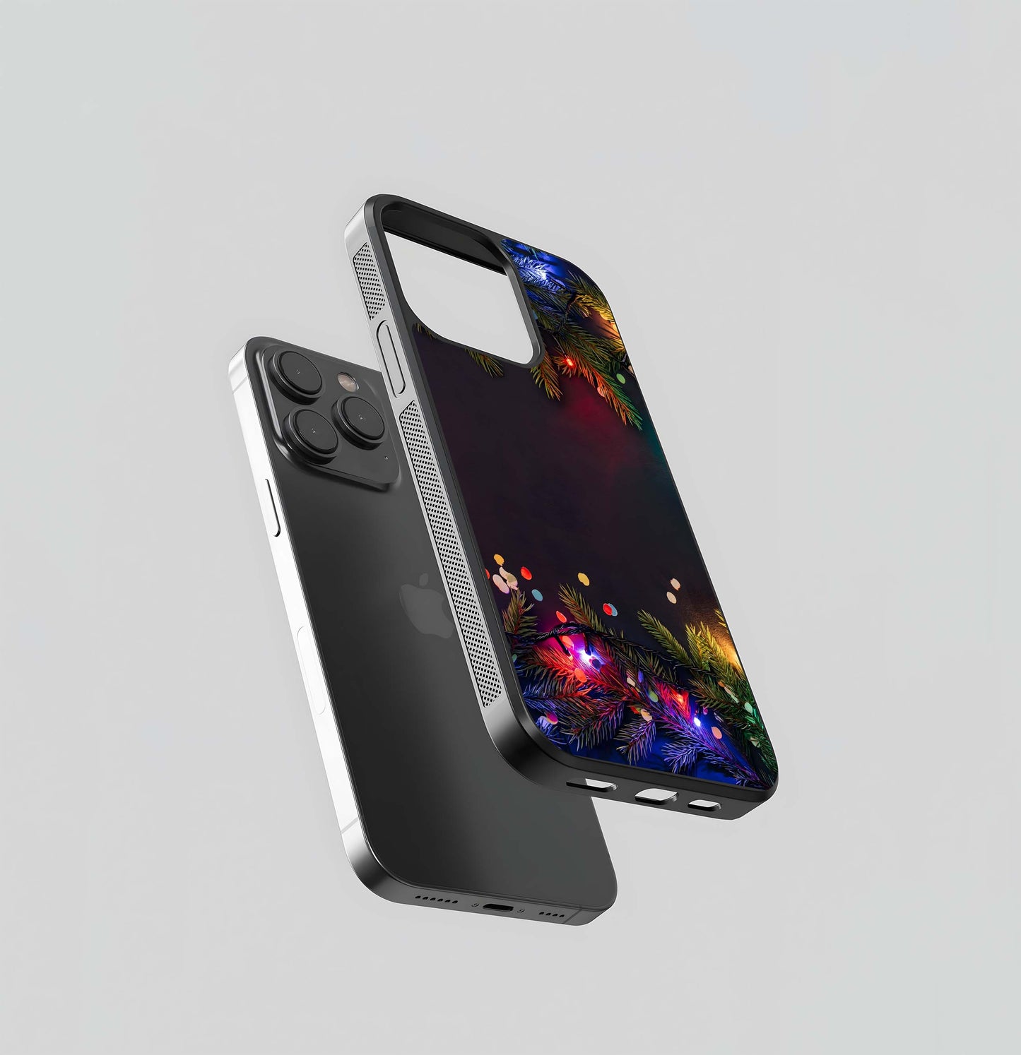 Festive Pine & Neon Glow Frame Glass Case