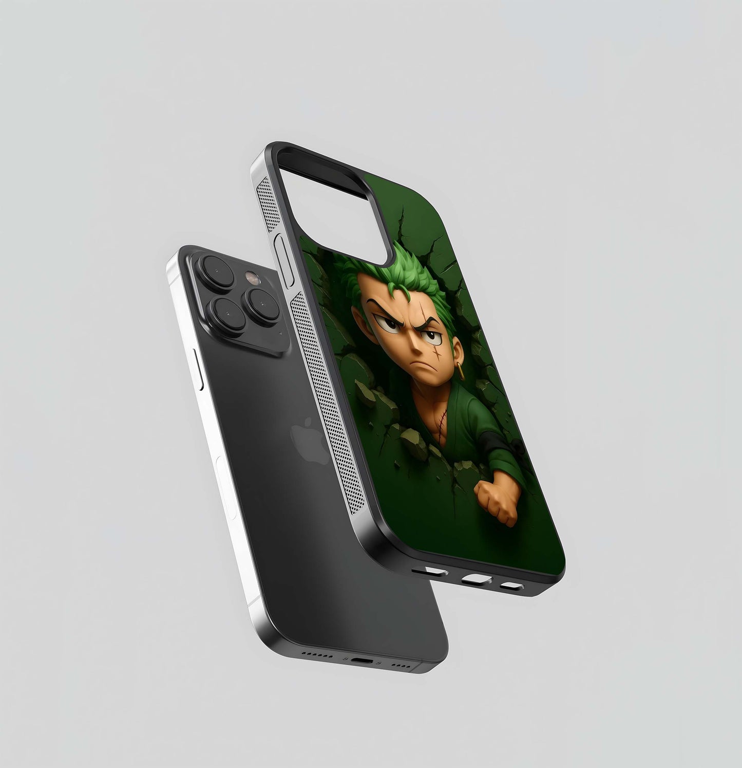 The Green Swordsman Chibi Glass Case