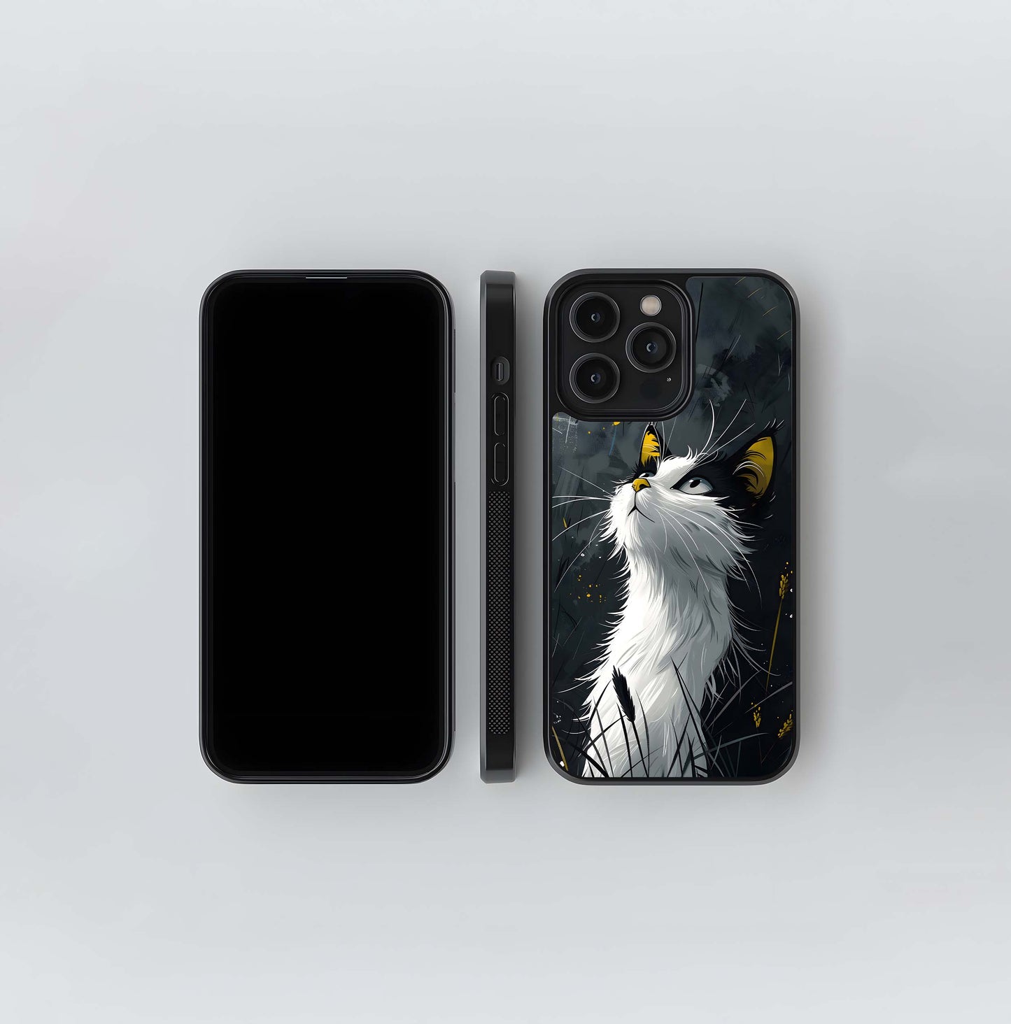 Gothic Rain Cat Glass Case