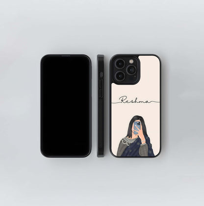 Mirror Mood Muse With Custom Name Glass Case