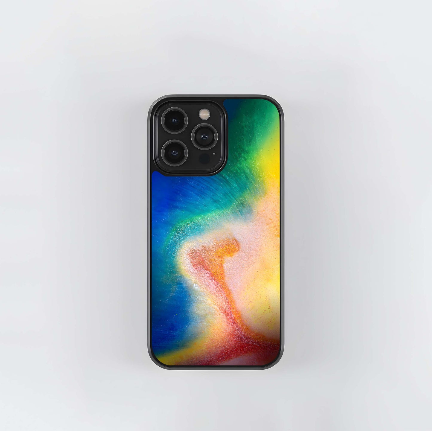 Abstract Pigment Collision Glass Case