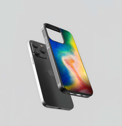 Abstract Pigment Collision Glass Case