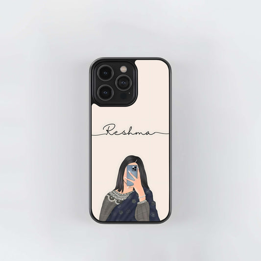 Mirror Mood Muse With Custom Name Glass Case