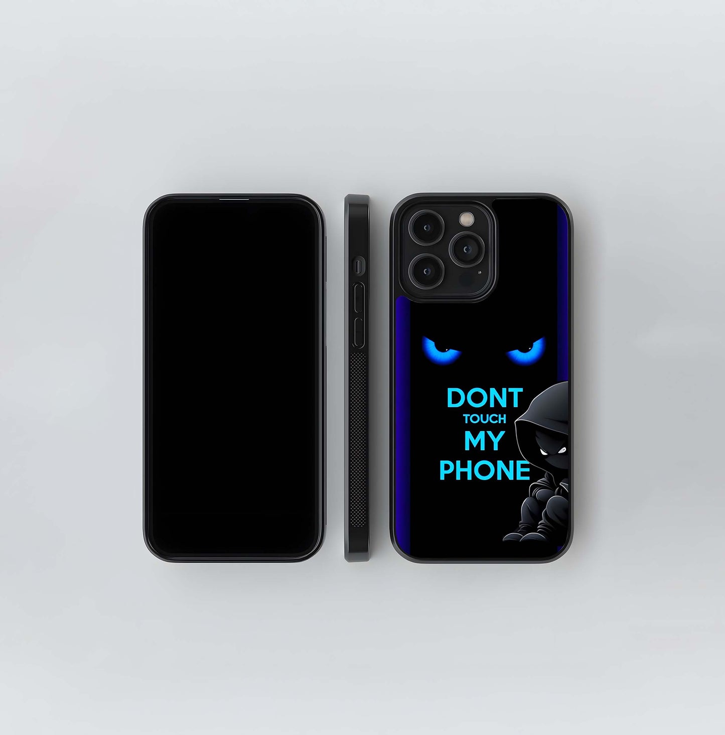 Don't Touch My Phone Hacker Eyes Glass Case