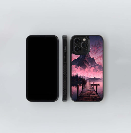 Beautyfull Mountain View Glass Case