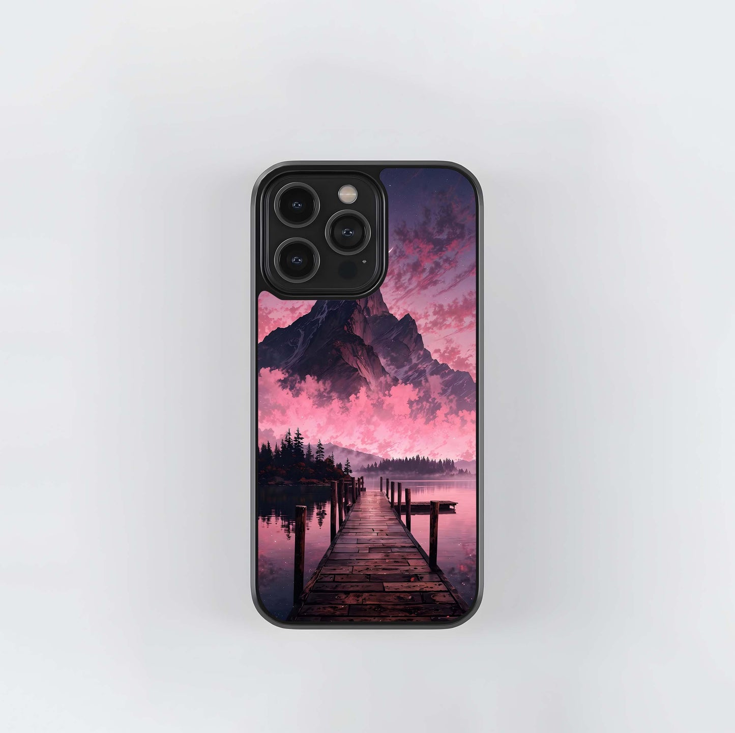 Beautyfull Mountain View Glass Case
