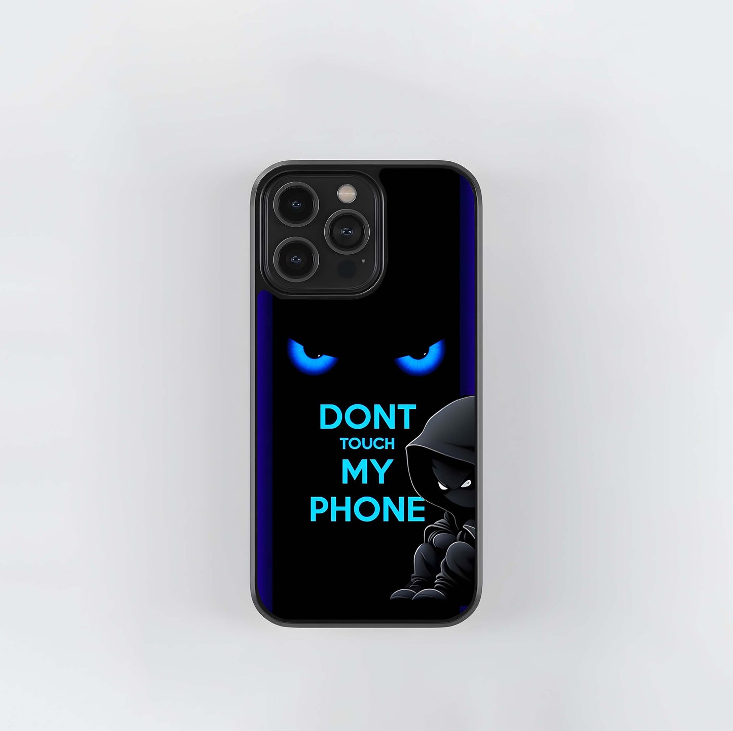Don't Touch My Phone Hacker Eyes Glass Case