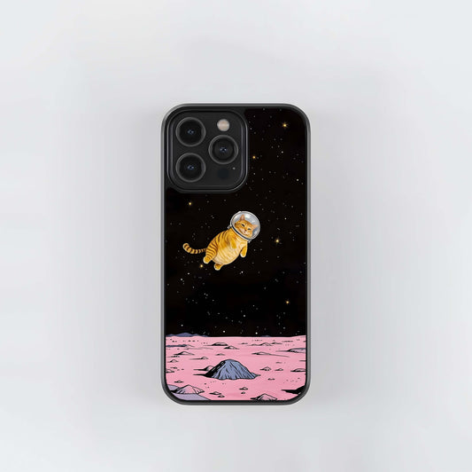 Astronaut Cat Glass Case