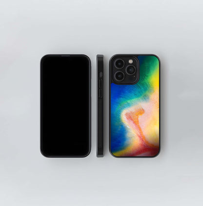 Abstract Pigment Collision Glass Case