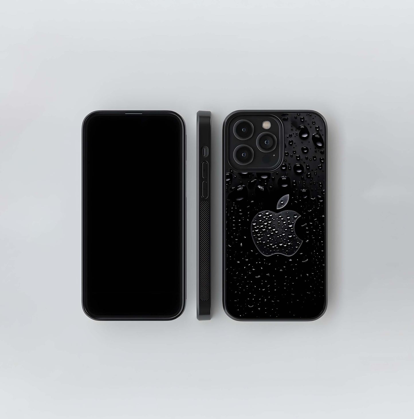 Minimalist black backdrop with glistening… Glass Case