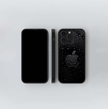 Minimalist black backdrop with glistening… Glass Case