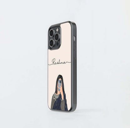 Mirror Mood Muse With Custom Name Glass Case