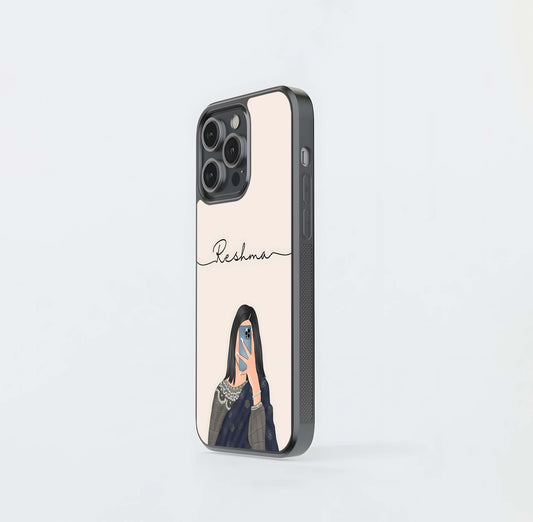 Mirror Mood Muse With Custom Name Glass Case