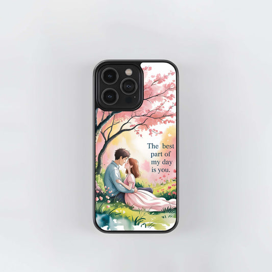 Cherry Blossom Love Quote Glass Case