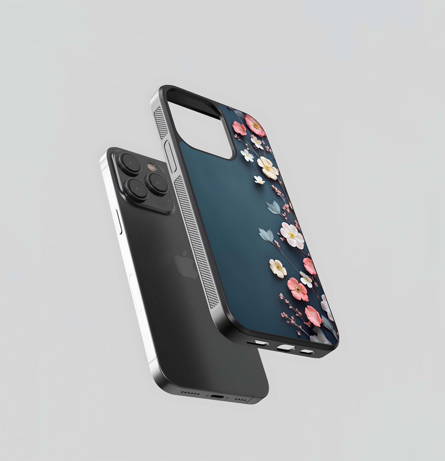 Floral Minimalist Flat Lay Glass Case