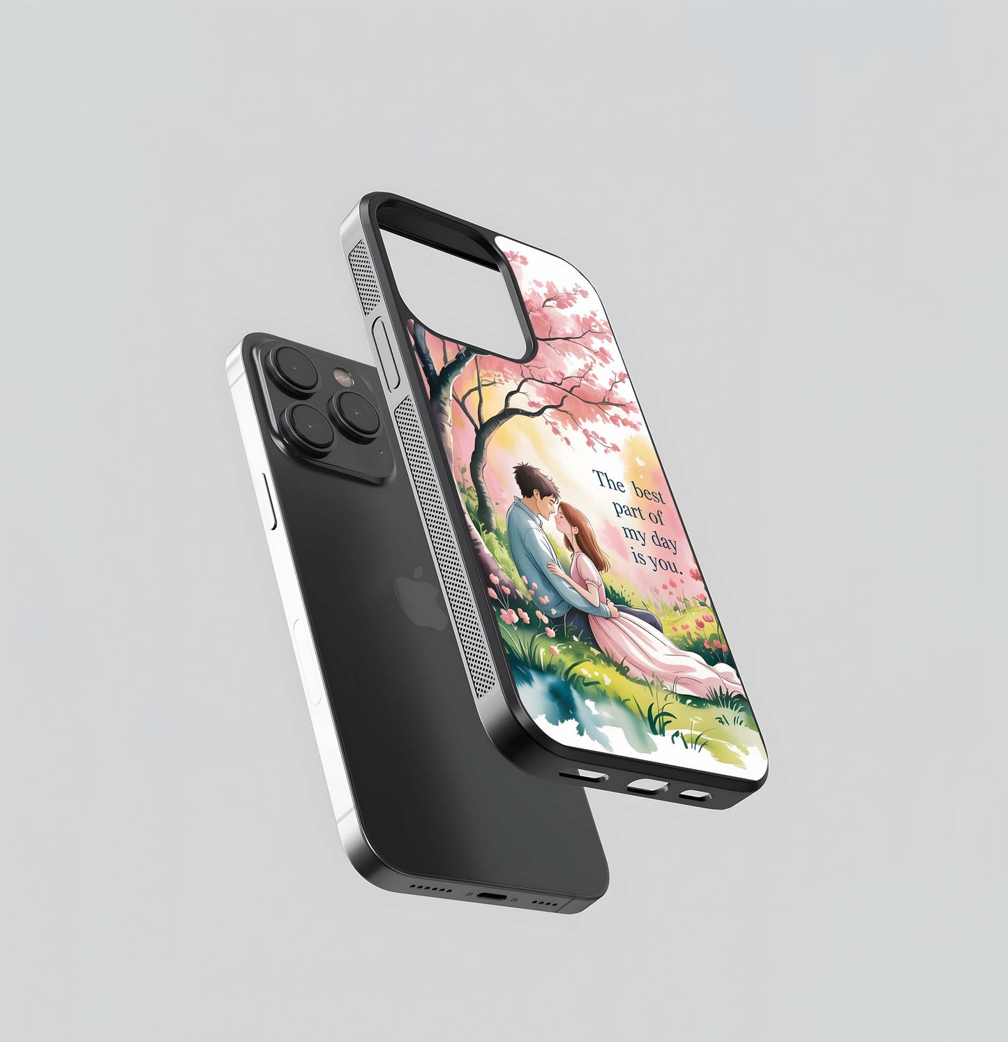 Cherry Blossom Love Quote Glass Case