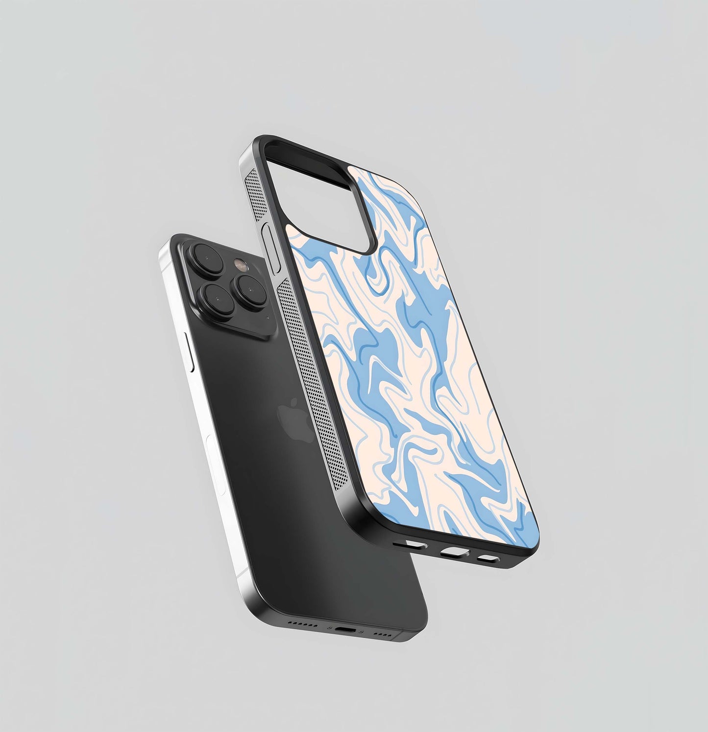 Aqua Tangle Drift Glass Case