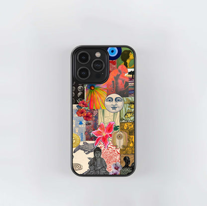 Cosmic Retro Vibe Glass Case