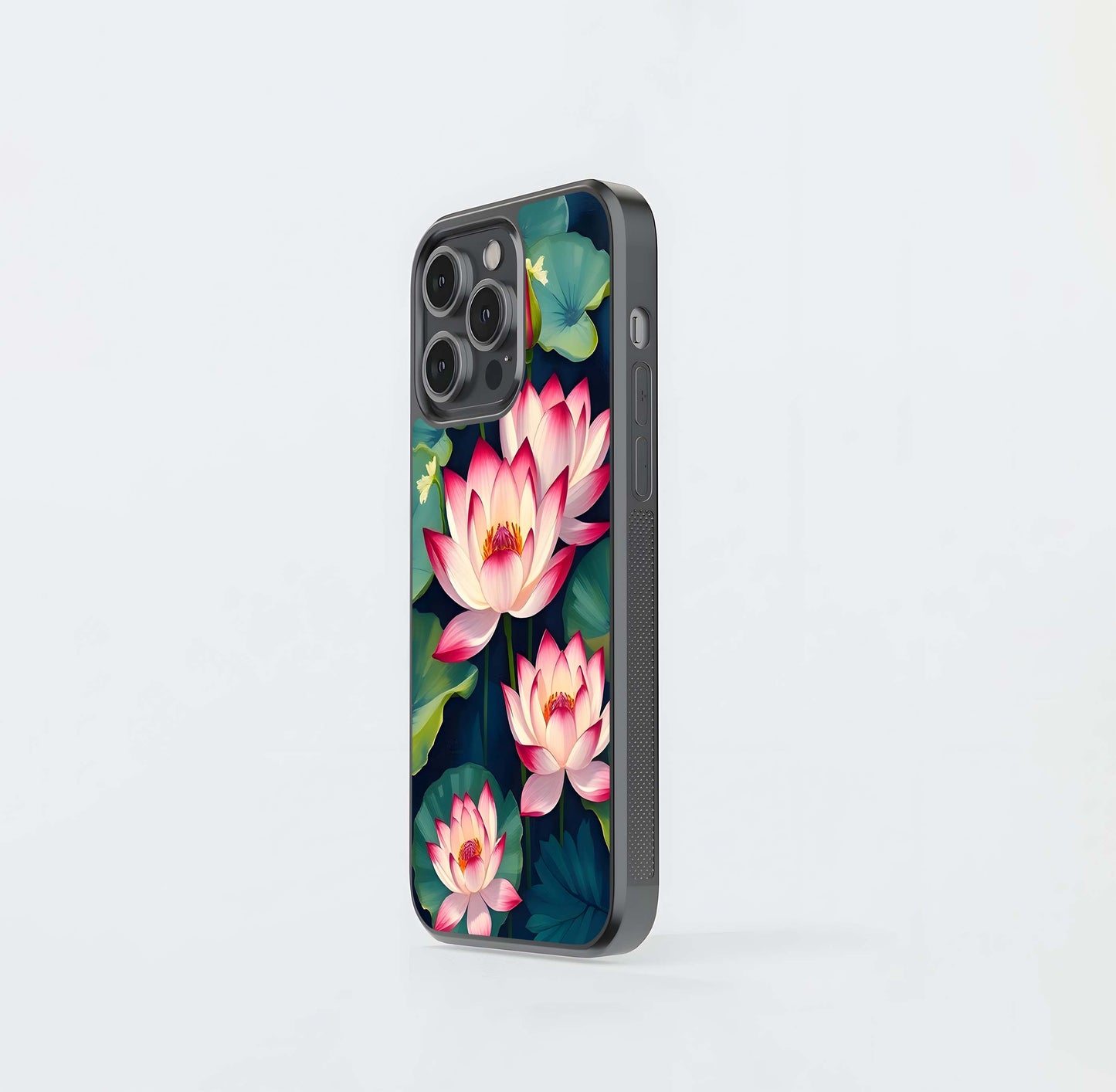 Lotus Wallpaper Glass Case