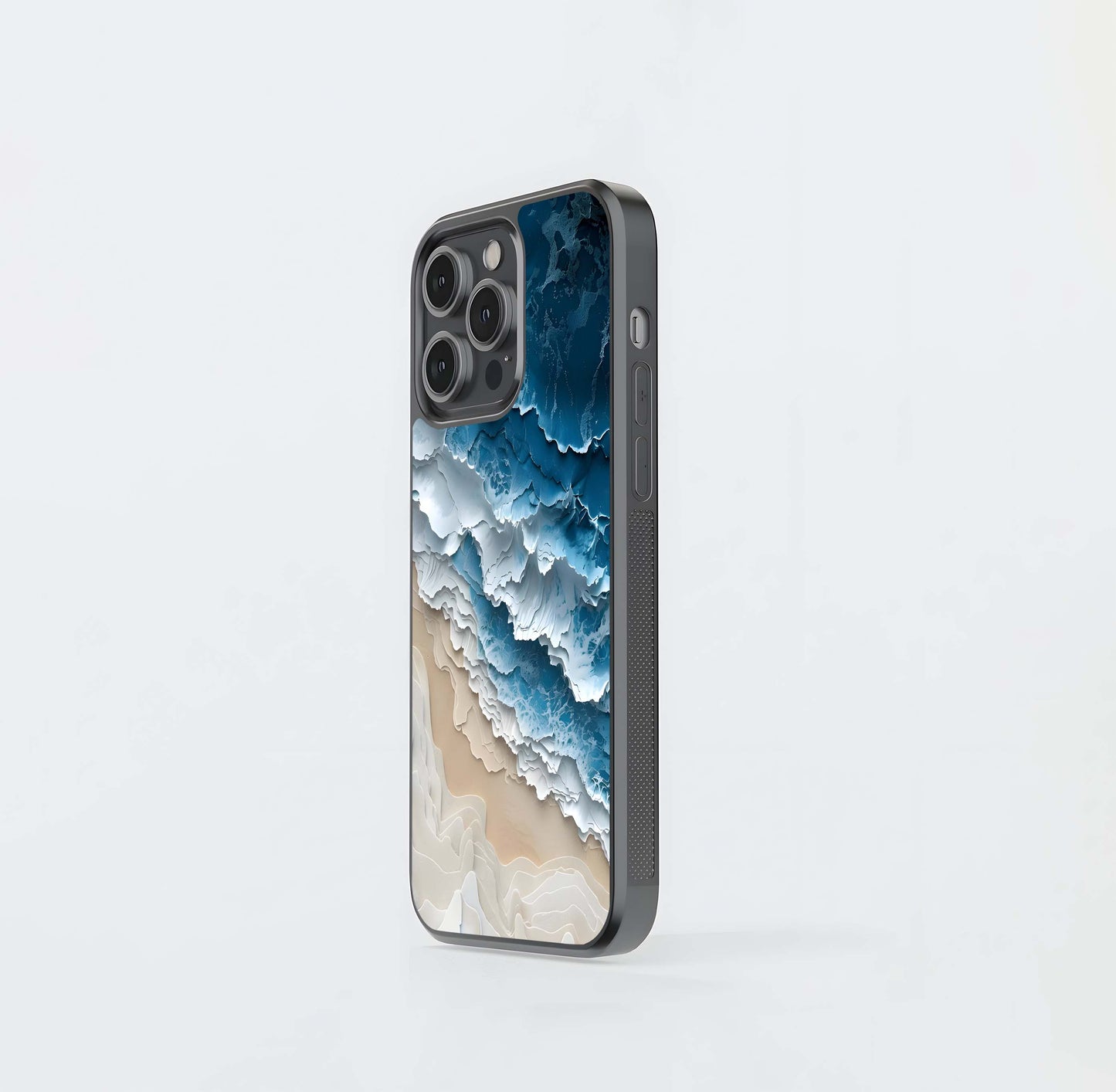 Aqua Wave Layers Glass Case
