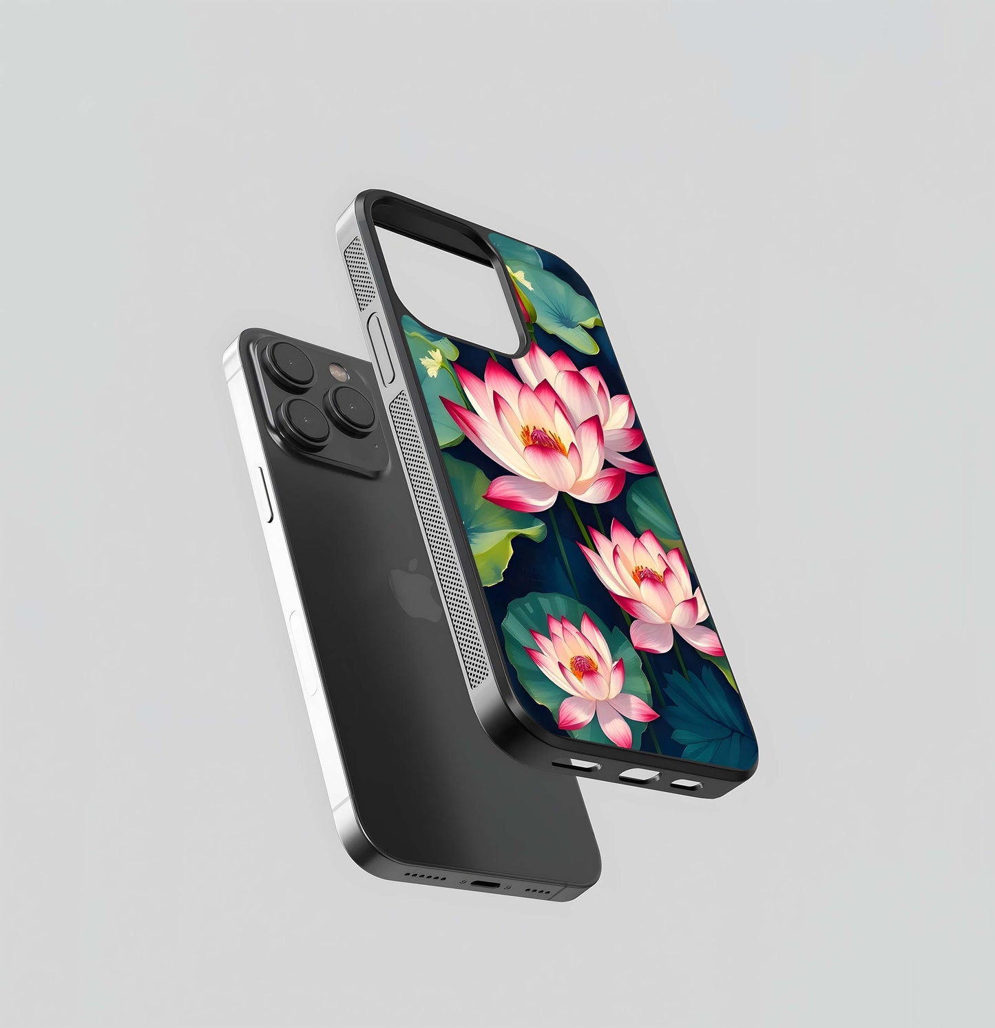 Lotus Wallpaper Glass Case