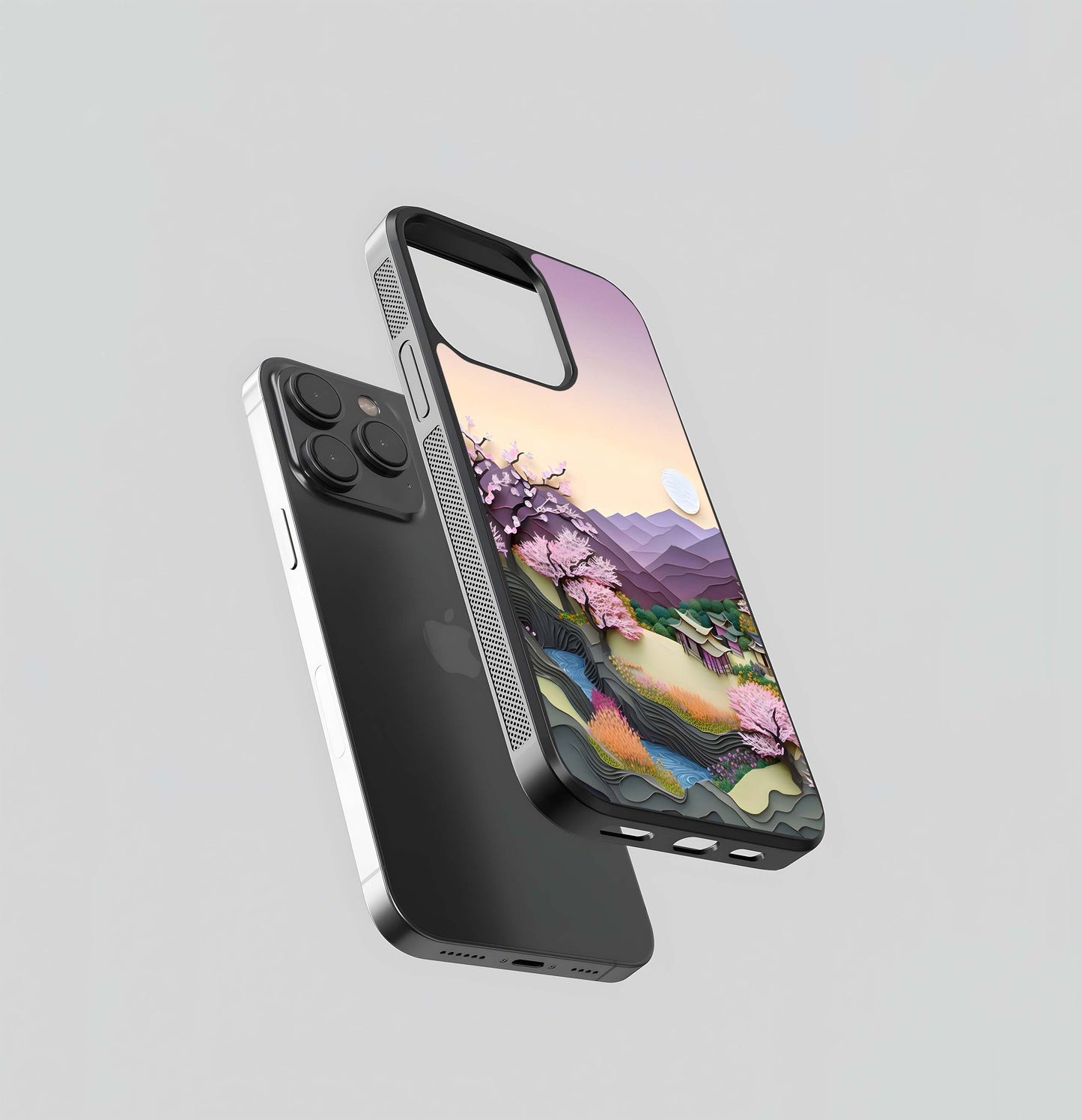 Cherry Blossom Quilling Glass Case