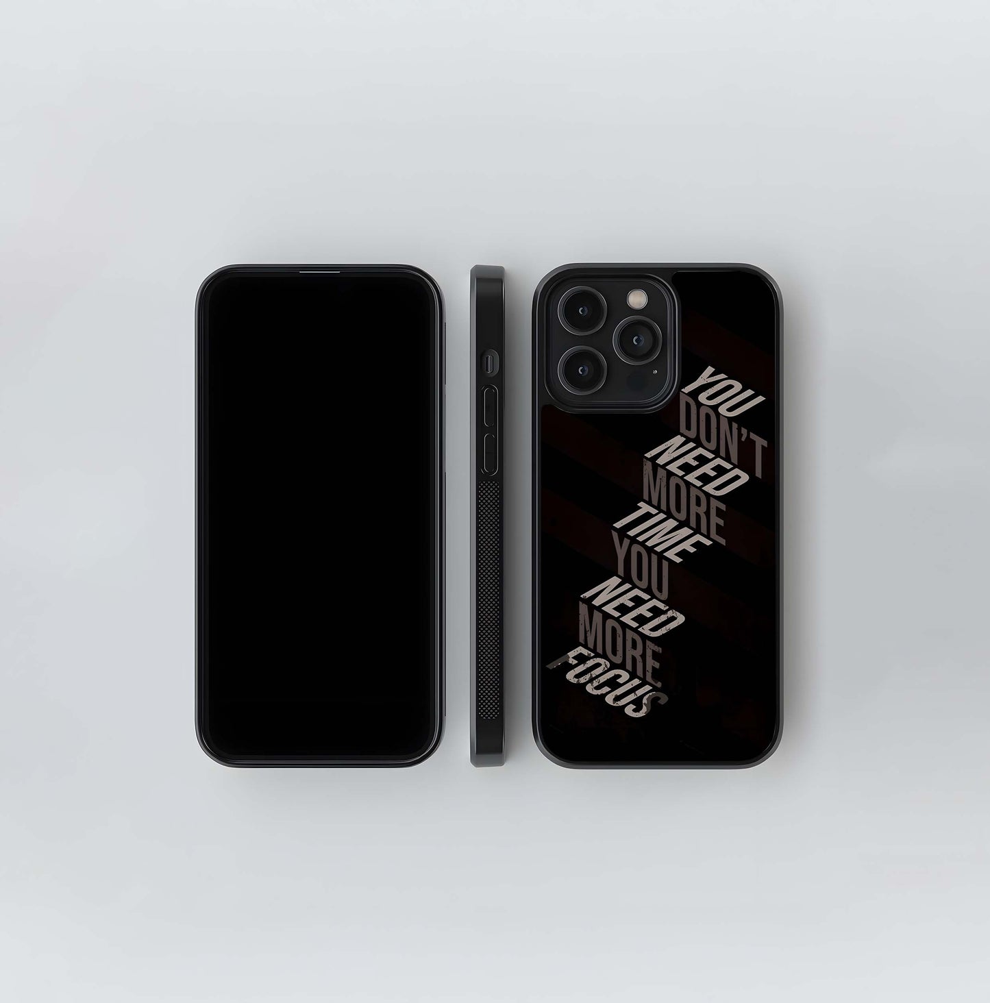 Focus Over Feelings Glass Case