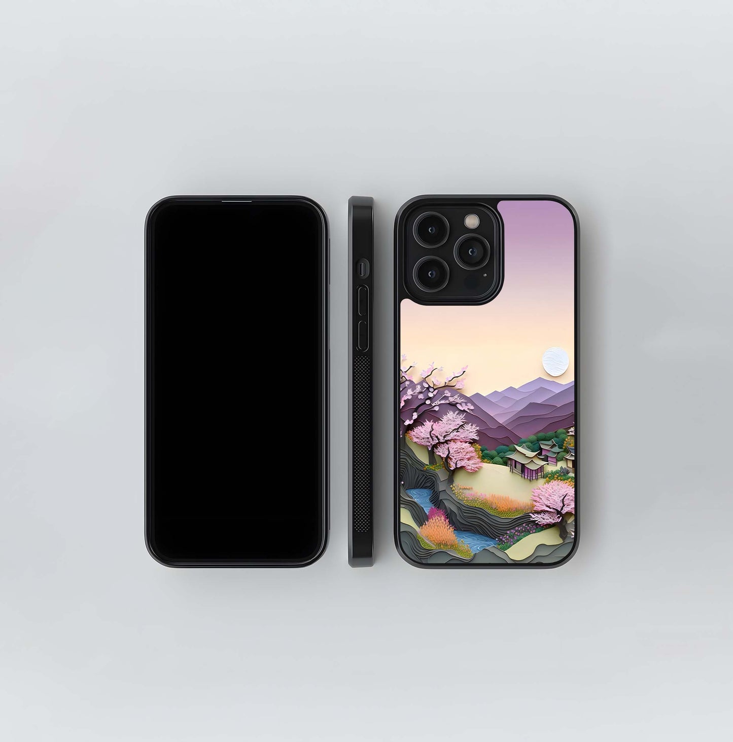 Cherry Blossom Quilling Glass Case