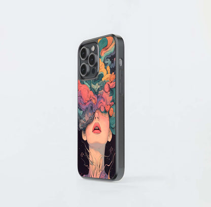 Marble Boho Girl Glass Case