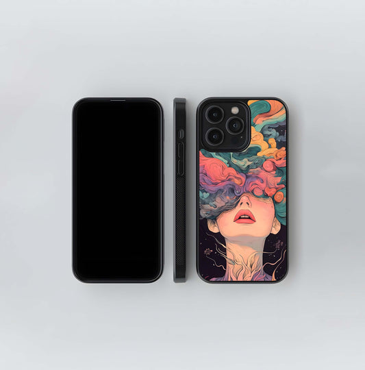 Marble Boho Girl Glass Case