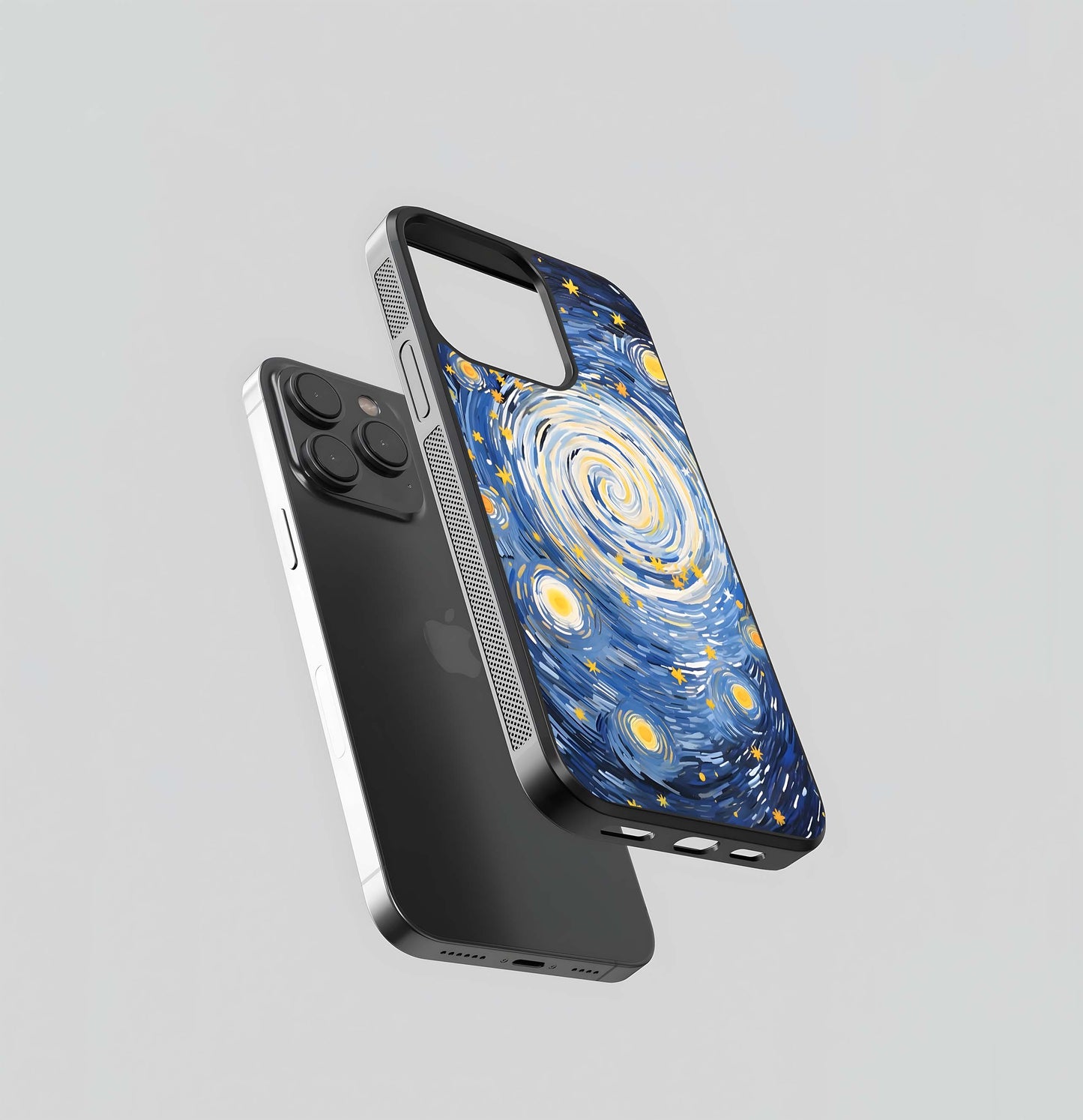 Midnight Spiral Sky Glass Case
