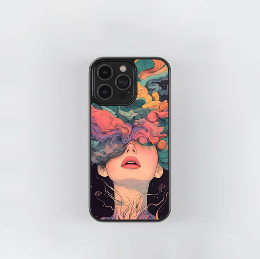 Marble Boho Girl Glass Case