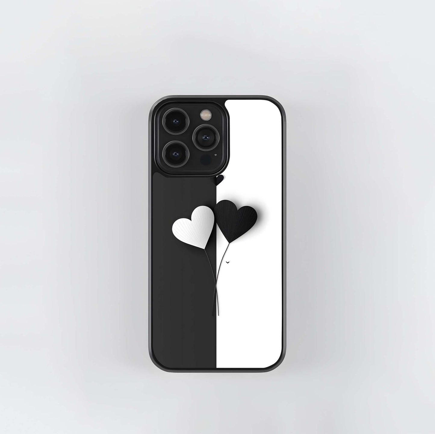 Valentines Hearts Glass Case