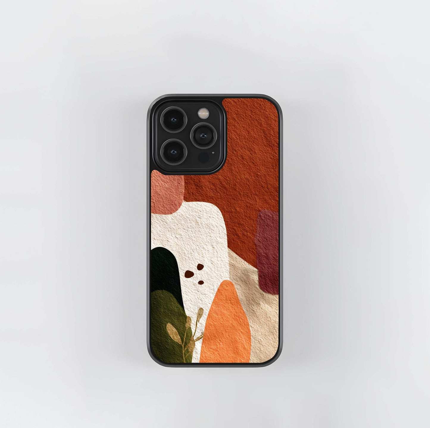 Earthy Abstract Art Glass Case