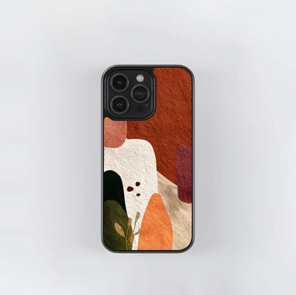 Earthy Abstract Art Glass Case