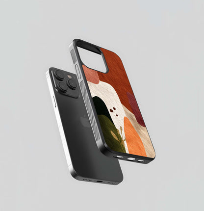 Earthy Abstract Art Glass Case