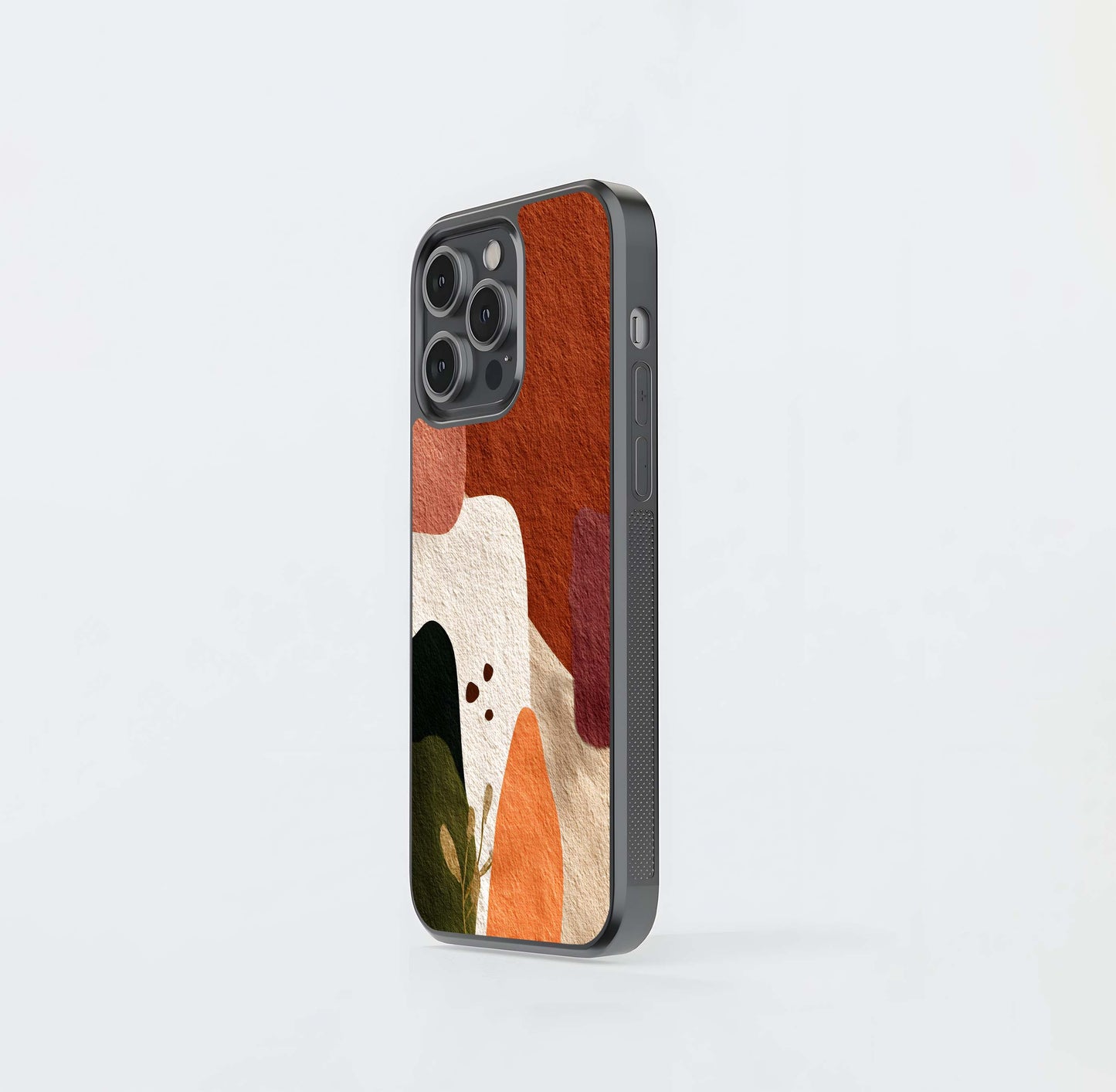 Earthy Abstract Art Glass Case