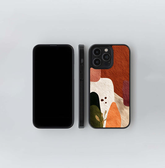 Earthy Abstract Art Glass Case