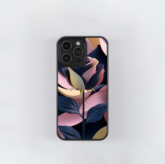Geometric Rose Glass Case