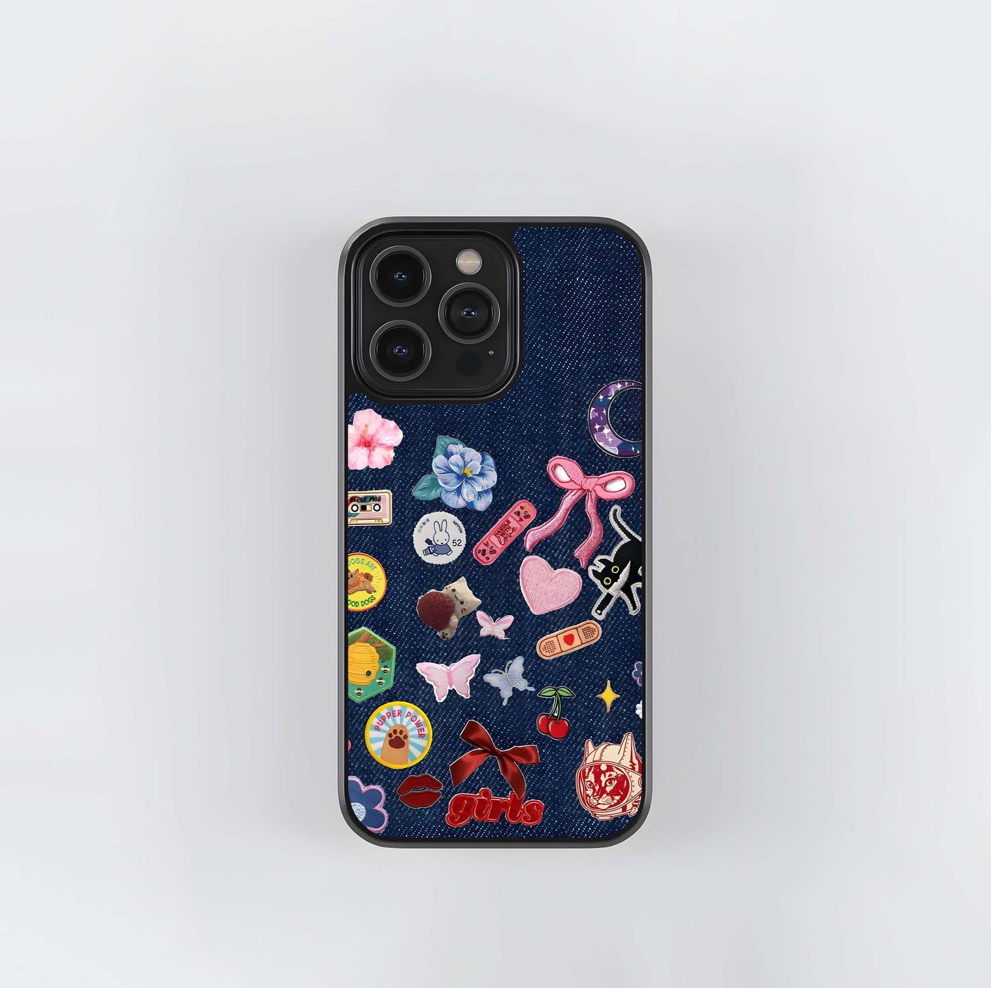 embroidered stickers Glass Case