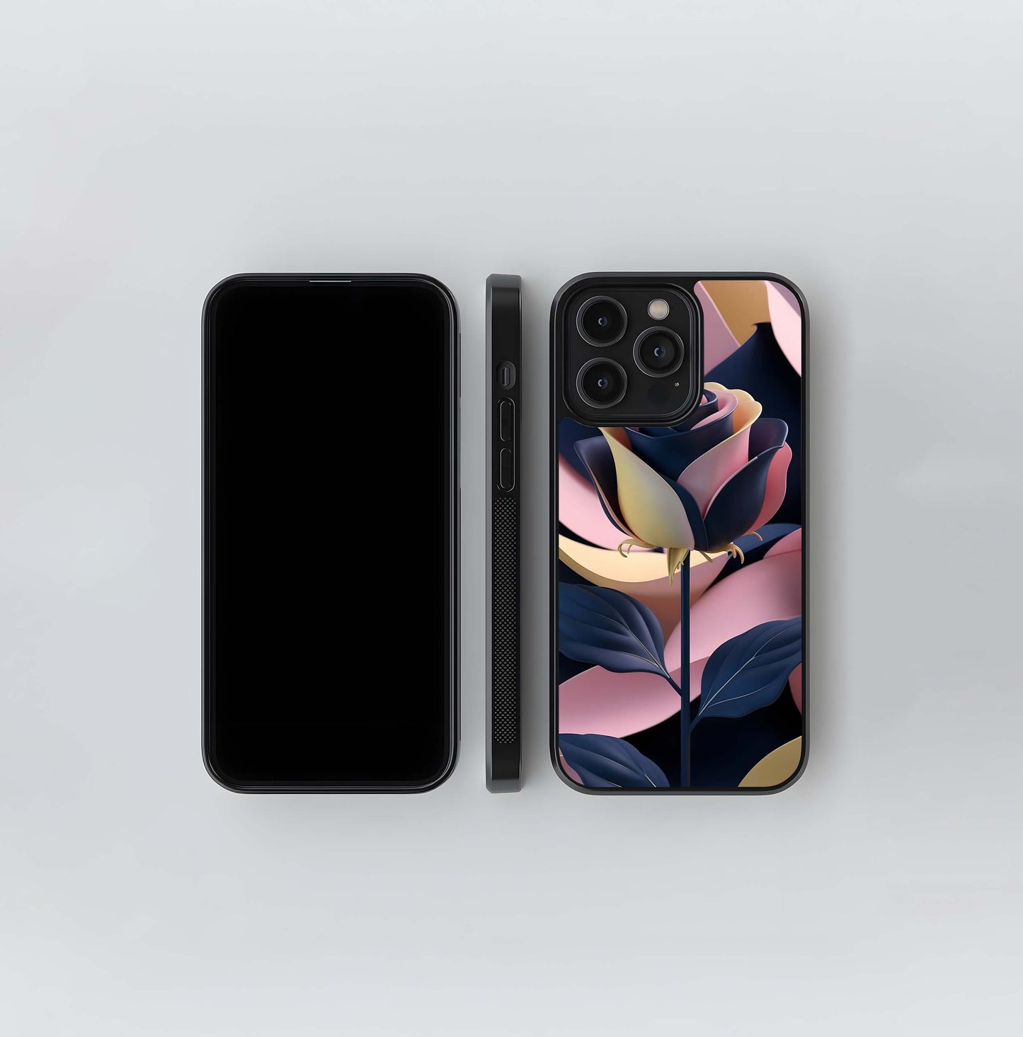 Geometric Rose Glass Case