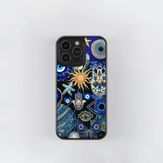 Evil Eye Charm Mix Glass Case