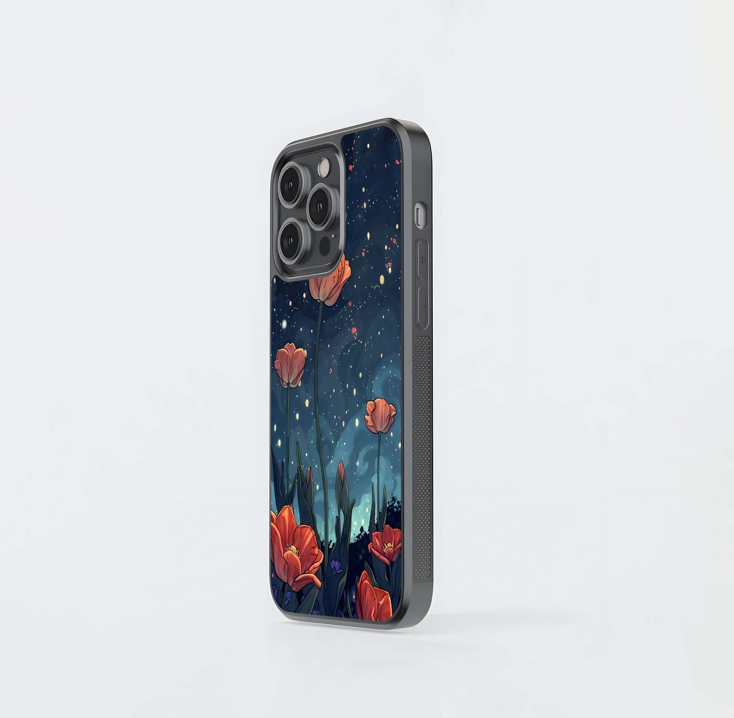 Midnight Tulip Glow Glass Case