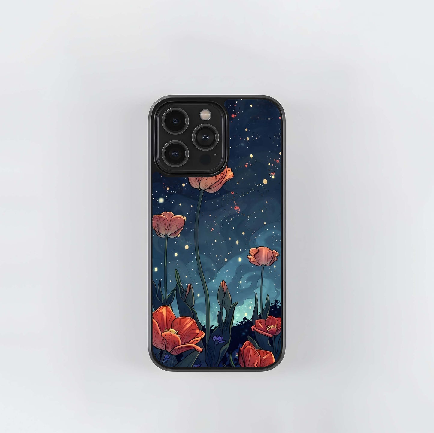 Midnight Tulip Glow Glass Case