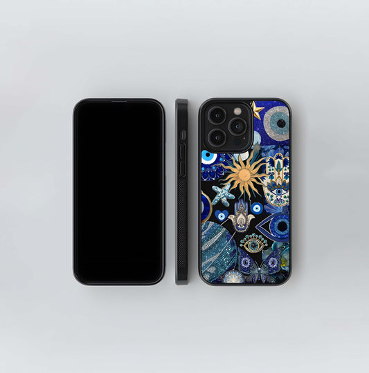 Evil Eye Charm Mix Glass Case